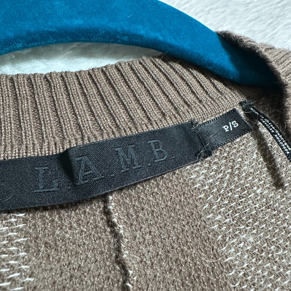 L.A.M.B. Taupe Knit Sweater, size S - Picture 3 of 9